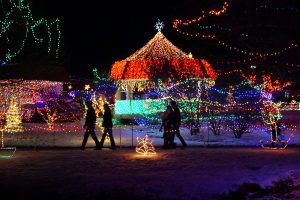 Enjoying the Christmas Lights in Rhema Park